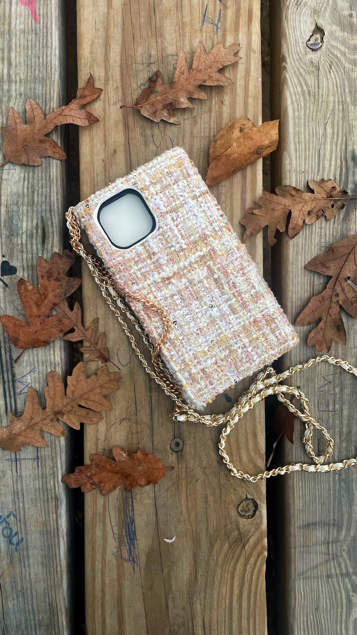 Coque de téléphone CC Beige Tweed