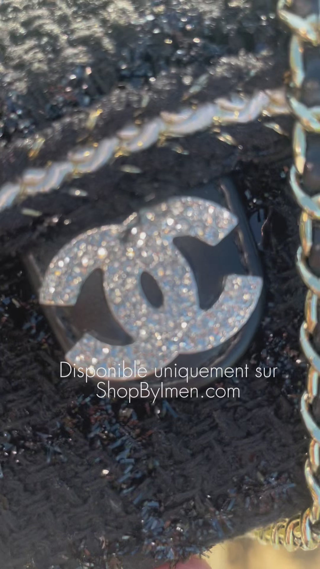 Coque de téléphone CC Noire Tweed